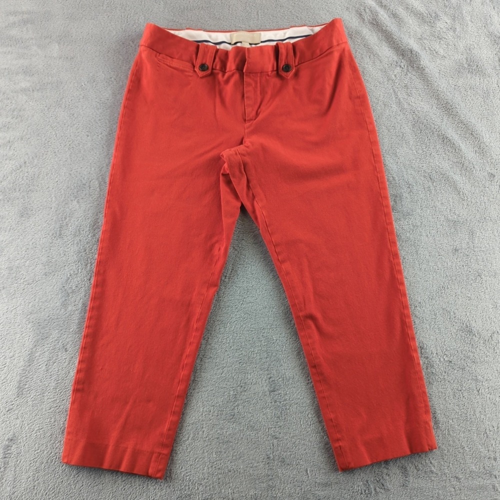 Banana Republic‎ Pants Womens 10 Petite Red Martin Fit Cropped Stretch Casual